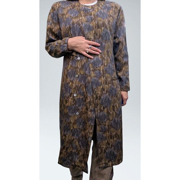 Vintage Omanti Wool Coat with Detachable Collar - Size 10 - Picture 3 of 8